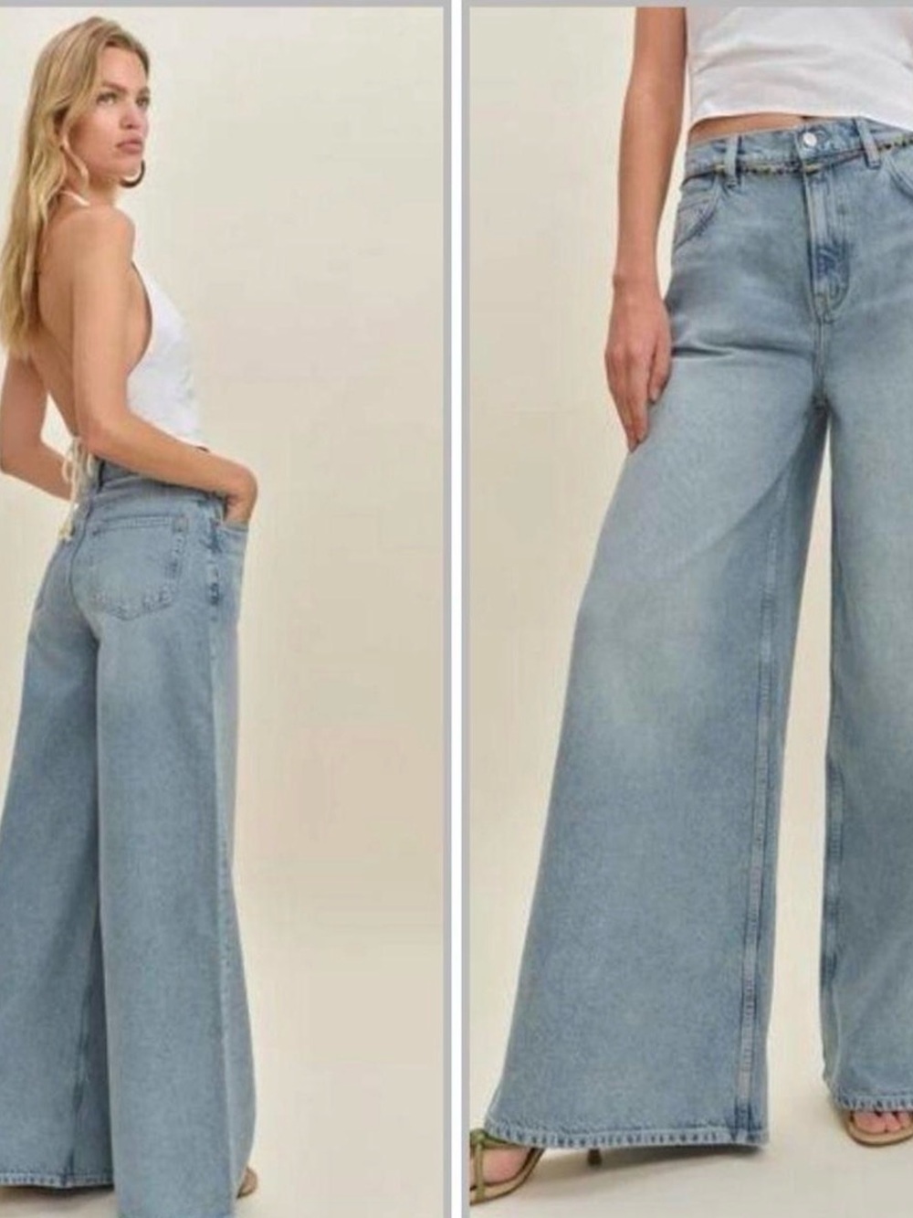 NWT Free People X Colab W/ Reformation Addyson Wide Leg Jean